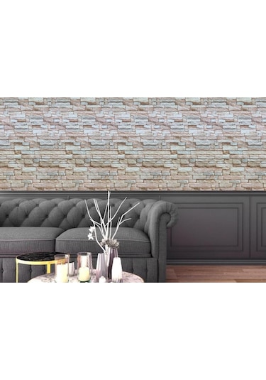 Doğal Taş 3D Kendinden Yapışkanlı Duvar Kağıdı Duvar Paneli (469443805)