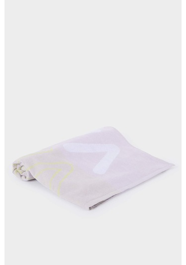 Defacto Kadın Desenli Pamuklu Plaj Havlusu C1149ax25smpr46 Mor