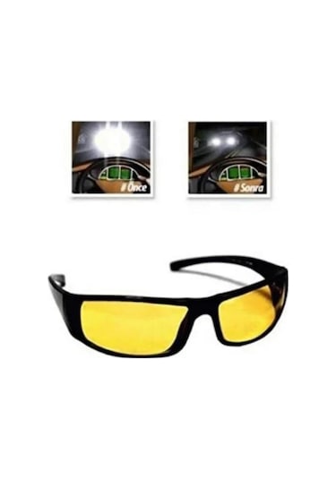 Yayke Antifar Güneş Gece Görüş Gözlüğü Sürüş Sis Spor Sarı