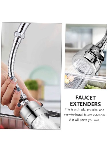 Kontonty 2 Adet Musluk Duş Mutfak Musluğu Musluğu Dönen Musluk Gümüş