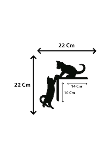 Kedi Kapı Pervaz Süsü Duvar Süsü Sol Köşe