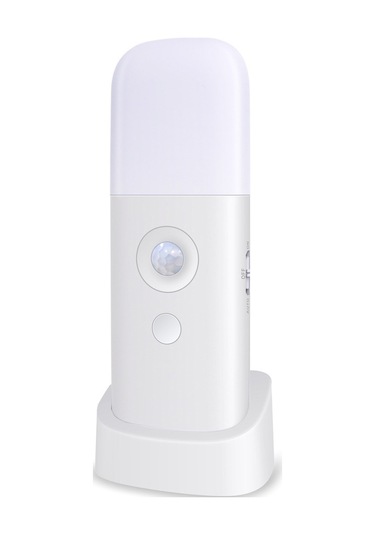 Neevoyu Usb Şarjlı Akıllı İnsan Algılama Led Gece Lambası - 5 Seviye Parlaklık Ayarlı, 6m Algılama Mesafesi, 2000mah Pil, Sarı Işık, Duvar & Masa Üstü Kullanıma Uygun