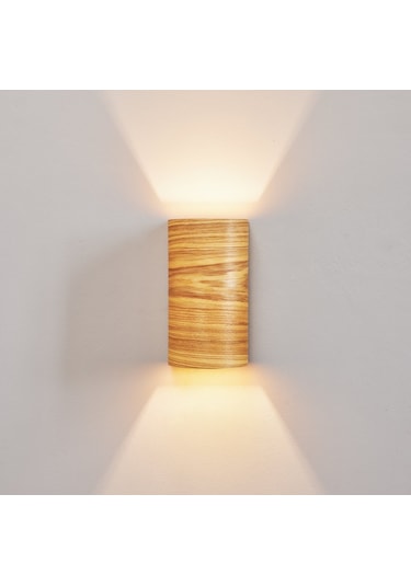 Bombe Yansıtma Çift Yönlü Ahşap Salon Duvar Aplik Avize Gu 10 Duy Amber