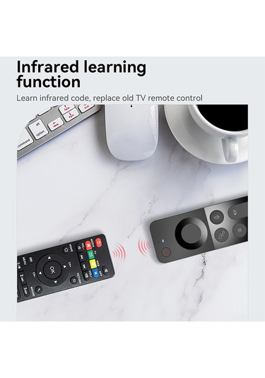 Skycity Siyah 2.4g Kablosuz Gyroskoplu Sesli Kumanda Klavye, Entegre Kamera Öğrenme, Android Tv Kutusu Ve Akıllı Tv İçin Uyumlu