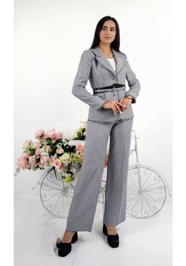 MODATALİKA Kadın Pötikareli Tasarım İkili Takım