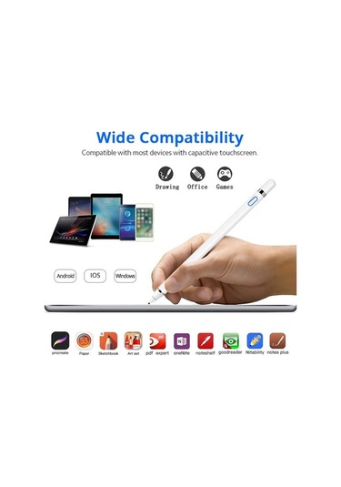 Novahub Evrensel Stylus Kalem - Bakır Uçlu, Otomatik Kapanma, İos/android/windows Uyumlu Mavi