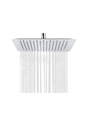 Lemestar 8 İnç İnce Kare Desenli Paslanmaz Çelik Duş Başlığı - Yüksek Basınçlı, Kendini Temizleyen, Korozyona Dayanıklı Bağlantı Çubuğu Yok Diğer