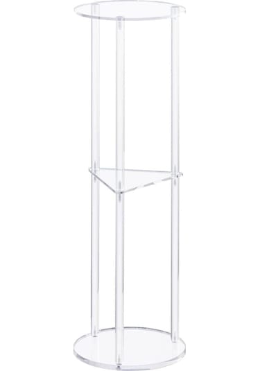 Suntek Şeffaf Akrilik Sehpa Yuvarlak Başucu Sehpası Balkon Ev