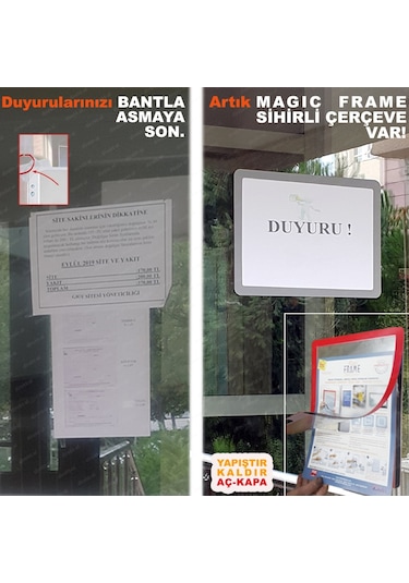 Site Yönetimi Apartman Asansör Esnek Duyuru Panosu A4