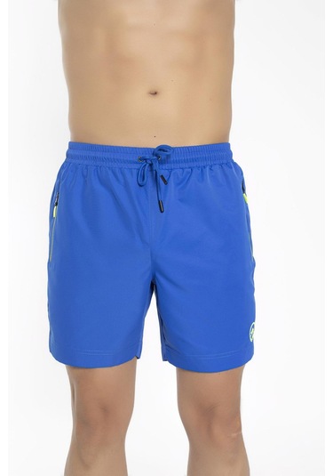 Erkek Maraton Yırtmaçlı Deniz Şortu Mavi