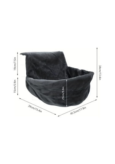 Fochsia Siyah Dayanıklı Kedi Köpek Sıcak Yatak - Rahat Pet Şilte Ve Asma Yatak