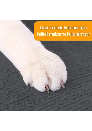 Beylini Tırmalama Halısı Yapışkanlı Mobilya Koruyucu Mat Antrasit