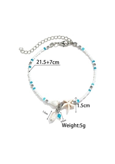 Denizyıldızı Denizyıldızı Şeklinde Halhallar Alaşım Ayak Bileği Aksesuarları Yeni Plaj Ayak Bileği Zincirleri Adam Sarı