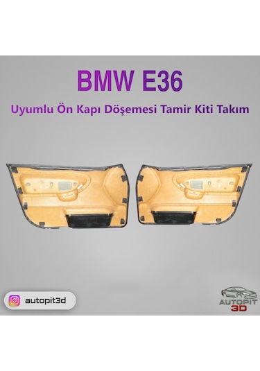 Bmw E36 Uyumlu Ön Kapı Döşemesi Tamir Kiti Sağ-sol Takım Döşemesi Tamir Kiti