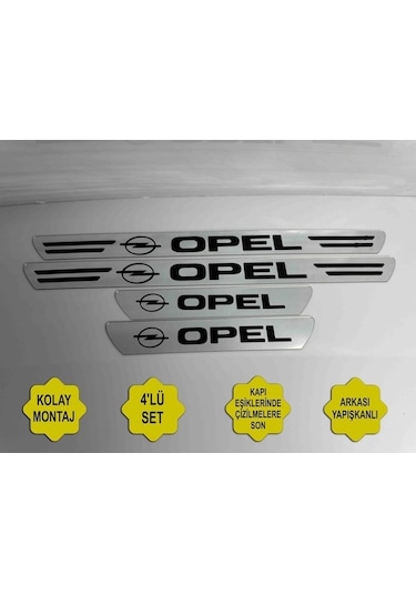 Opel Corsa İle Uyumlu Kapı Eşiği Koruyucu Ön - Arka 4'lü Set