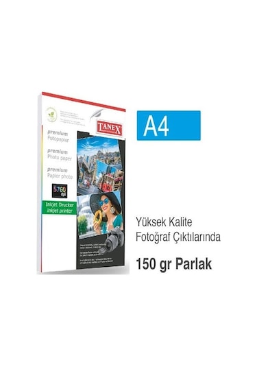 Tanex A4 150 G Fotoğraf Kağıdı 25'Li Paket