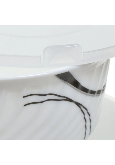 Daniks Cam Seramik Kapaklı 3'lü Salata Kasesi Seti, Tokyo 225254516 Siyah