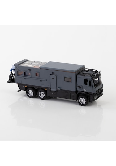 Metal Sesli Işıklı Çek Bırak Özellikli 30 Cm Motokaravan Seti Siyah
