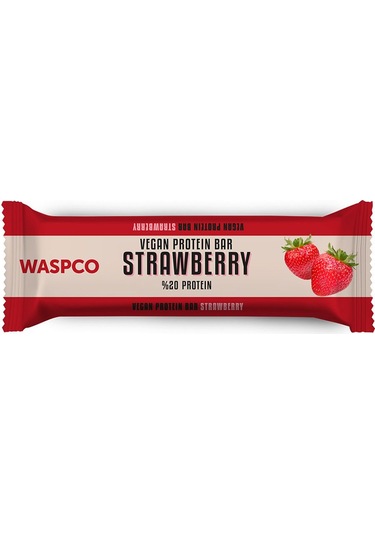 Waspco Çilekli Vegan Protein Bar 40G x 1 Adet