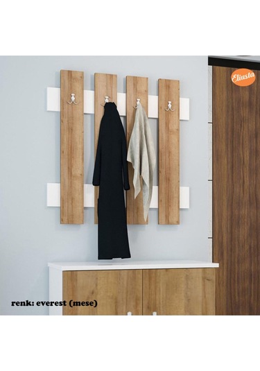 Duvar Askılığı Askılık Portmanto Antre Askılık Vestiyer Anahtarlık Cordoba - Beyaz