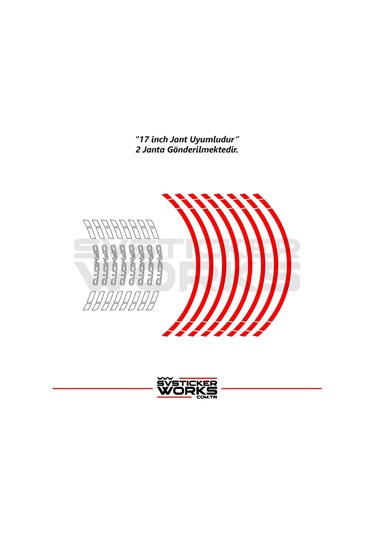 Cfmoto Jant Sticker Jant Şeridi 16lı Set Tüm Modeller Uyumlu Sticker Etiket Modeli