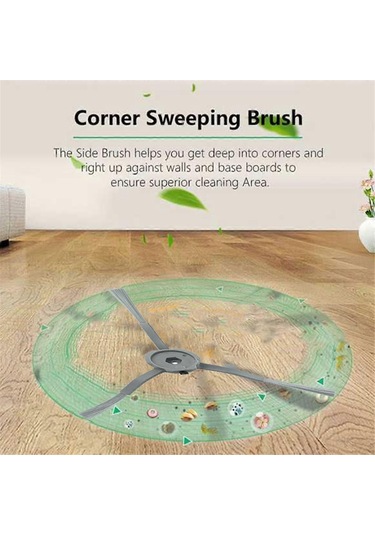 10 Adet Yan Fırça Temizliği L50 L50 L60 L60 Hibrit Yedek Parça Yan Fırça Elektrikli Süpürge Aksesuarları