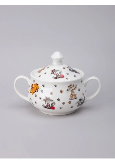 Lefard Porselen Şekerlik "neşe Dolu Arkadaşlar" 500 Ml 171769254 Beyaz