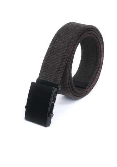 Unisex Siyah Tokalı Kolon Kemeri 4cm Kahverengi Kahverengi