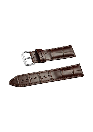 Hakiki Deri Kahverengi Saat Kordon Kayış Kordon 22 MM