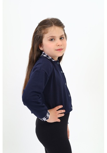 Toontoy Kız Çocuk Hırka Lacivert