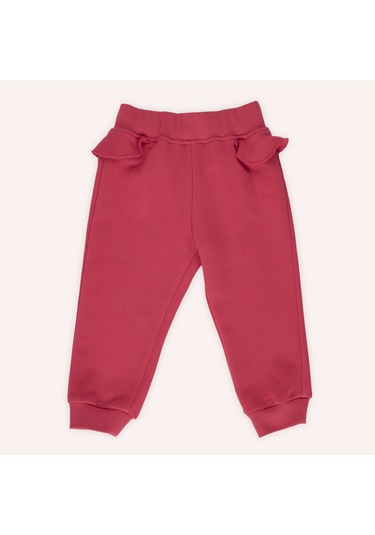 Kız Çocuk Fırfır Detaylı Eşofman Alt Kırmızı 2421gb01008-5005 001