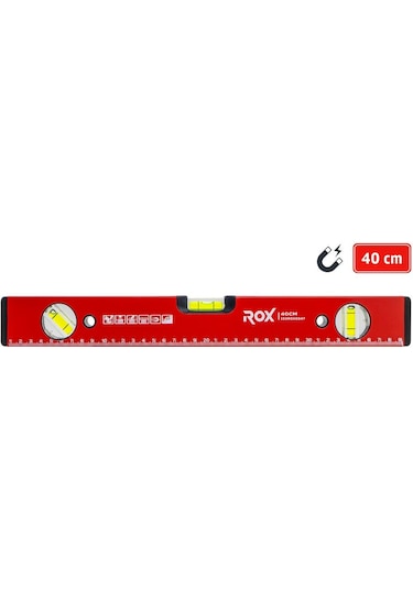 Rox 0347 Mıknatıslı Alüminyum Su Terazisi 40 Cm