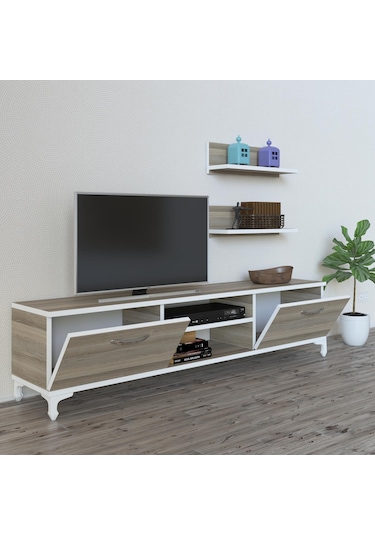 Kenzlife televizyon sehpası berlin 150 crd tv ünitesi raflı