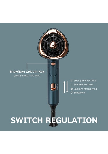 Saç Kurutma Makinesi Profesyonel Katlanır Taşınabilir Ev 1800w Yüksek Güçlü Saç
