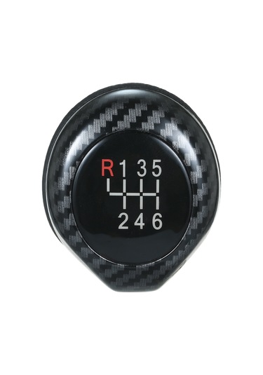 Mufunye Bmw İçin Karbon Fiber Desenli Işıklı 6 Vites Manuel Vites Kolu Başlığı Kırmızı