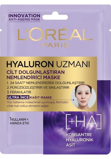 L'Oréal Paris Hyaluron Uzmanı Cilt Dolgunlaştıran Nemlendirici Maske