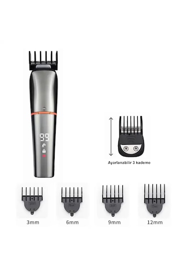 Emtulife Lı-1386 6in1 Erkek Bakım Kiti Saç Sakal ve Tüm Vücut Bakım Seti