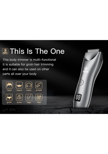 Gajeena Erkek Vücut Tıraş Makinesi - Ipx7 Su Geçirmez, Led Aydınlatmalı, 500mah Pil, 2 Taraklı 3-12mm 1 Saat