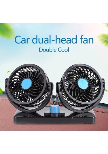 Moly Araba Dashboard Soğutma Fanı - Usb Çift Kafalı Soğutucu - Güçlü Rüzgar - 360 Dönme - Kullanışlı Hava Sirkülasyonu