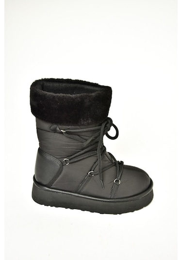 Fox Shoes T476383004 Siyah Kumaş Kar Botu Siyah-Kumaş Siyah