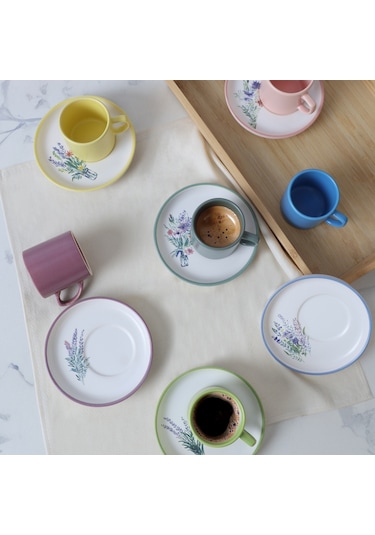Keramika Elegant Blossoms Nordic Kahve Takımı 12 Parça 6 Kişilik 21788-93