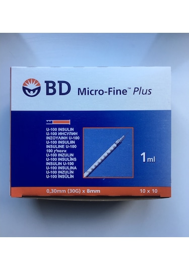 Bd Micro-Fine İnsülin Enjektörü 1Ml 1 Paket 100 Adet