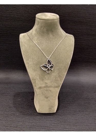 925 Ayar Gümüş Kelebek Modelli Kolye Gümüş