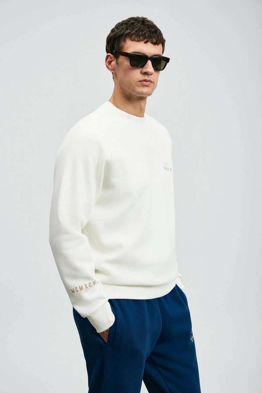 Lufian Kırık Beyaz Erkek Sweatshirt 112030186 Kırık Beyaz
