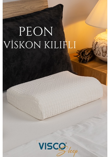 Visco Yastık Peon Ortopedik Yastık Viskon Kılıflı 45x30x10-7 Cm