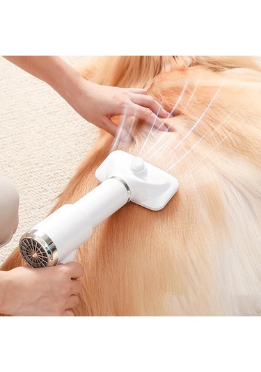 Homyl Kedi Saç Kurutma Blower Pet Slicker Fırça 2'si 1 Arada