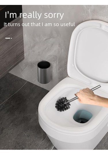 Yifomall Banyo Temizlik Seti: Paslanmaz Çelik Tuvalet Fırçası - Köşesiz Tasarım, Duvar Montajlı/kuru Kaldırabilir, Delme Yok, Ev Kullanıma Uygun Diğer