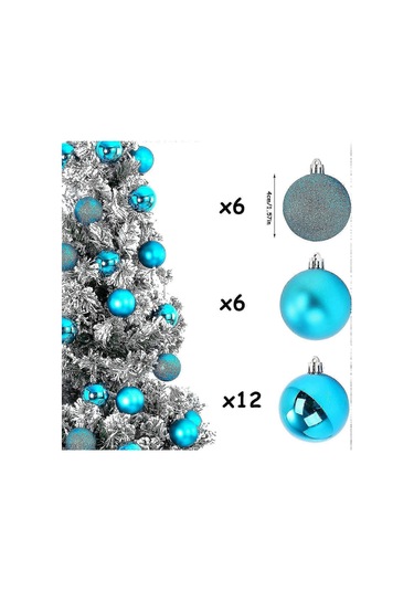 Wjtg Noel Süsleri 24 Parça Noel Süsleri Noel Süsleri Noel Süsleri Noel Süsleri Mavi Bjb333j