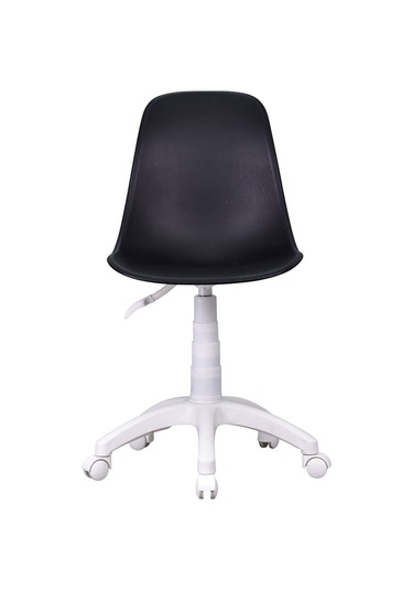 Vilinze Eames Çalışma Koltuğu Tekerlekli Ofis Sandalyesi Siyah