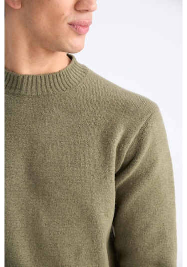 DeFacto Relax Fit Bisiklet Yaka Triko Kazak E8390AX24CWKH433